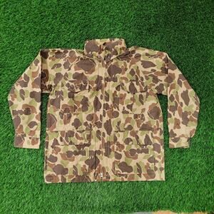 Vintage 90s Cabelas Camo Jacket Small 21x26 Duck Hunter USA